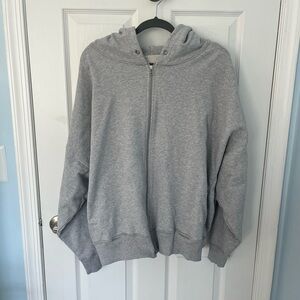 Gray Zip-Up Hoodie